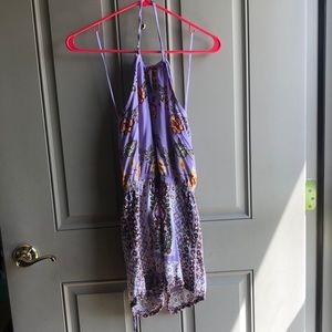 Purple Floral Romper